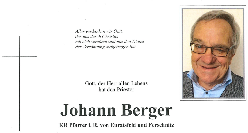 Begräbnis Dechtant Johann Berger