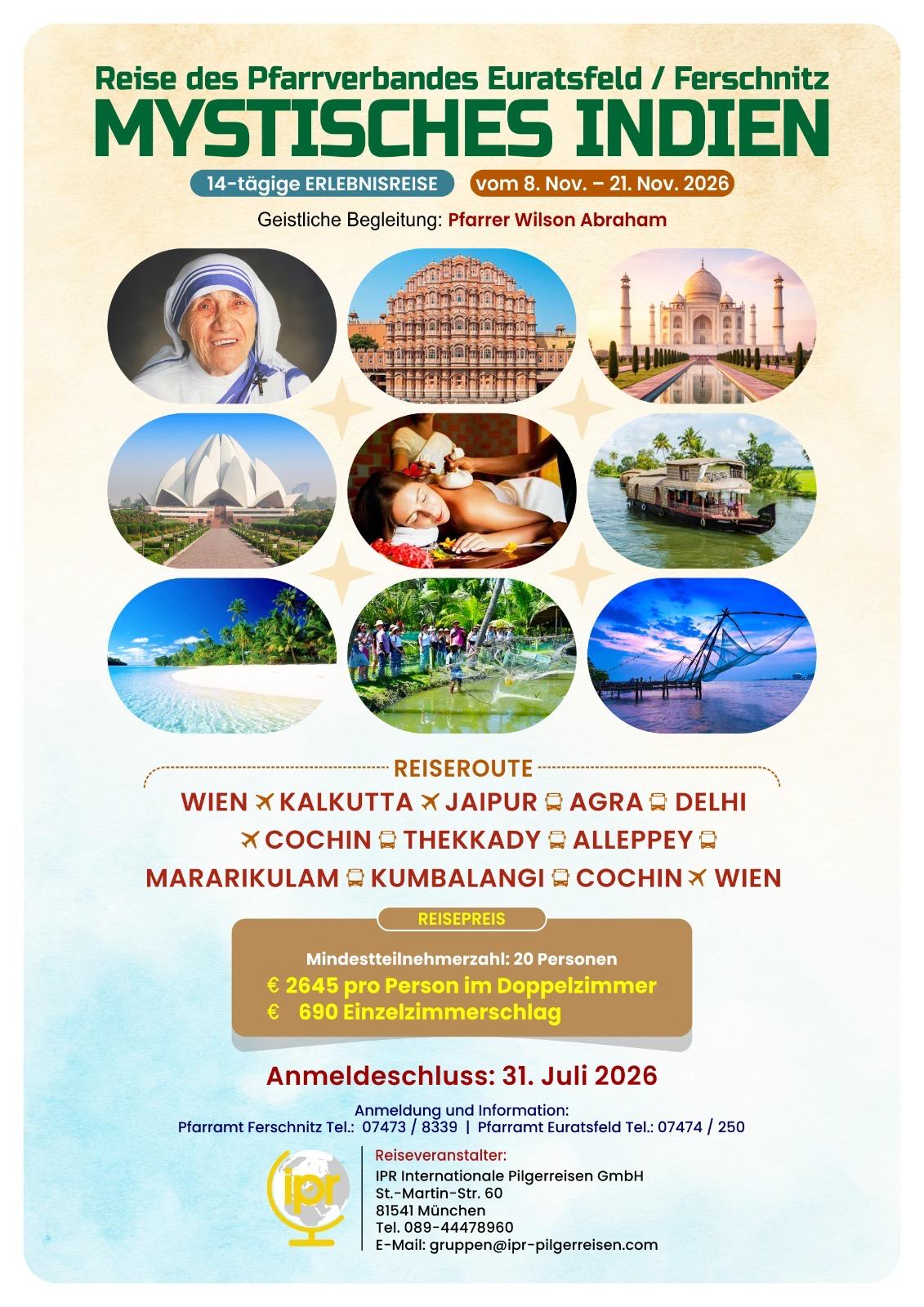 Du betrachtest gerade Mystisches Indien – Reise des Pfarrverbandes Euratsfeld-Ferschnitz