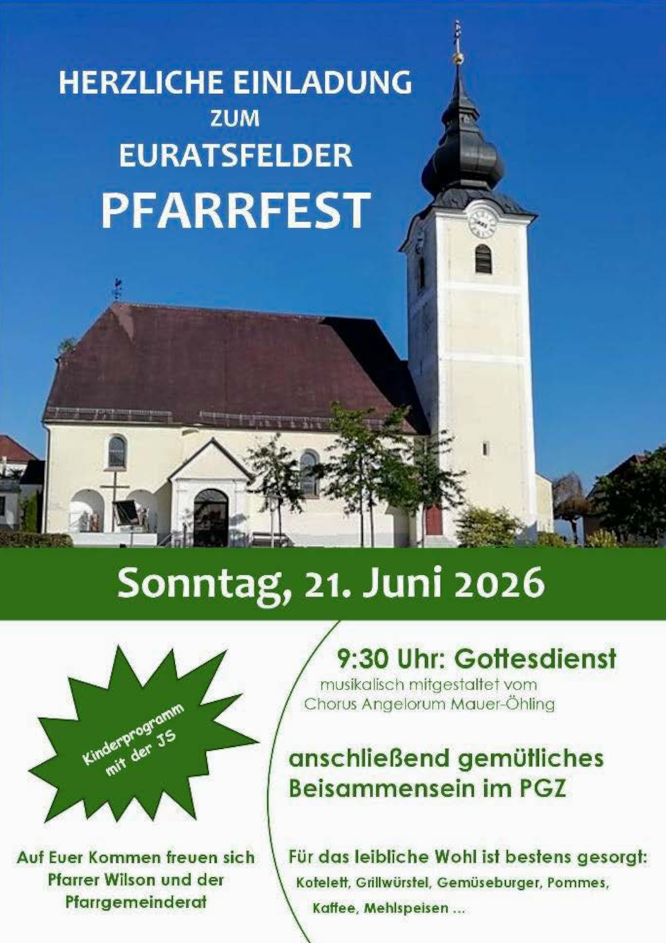 Du betrachtest gerade Pfarrfest der Pfarrgemeinde Euratsfeld