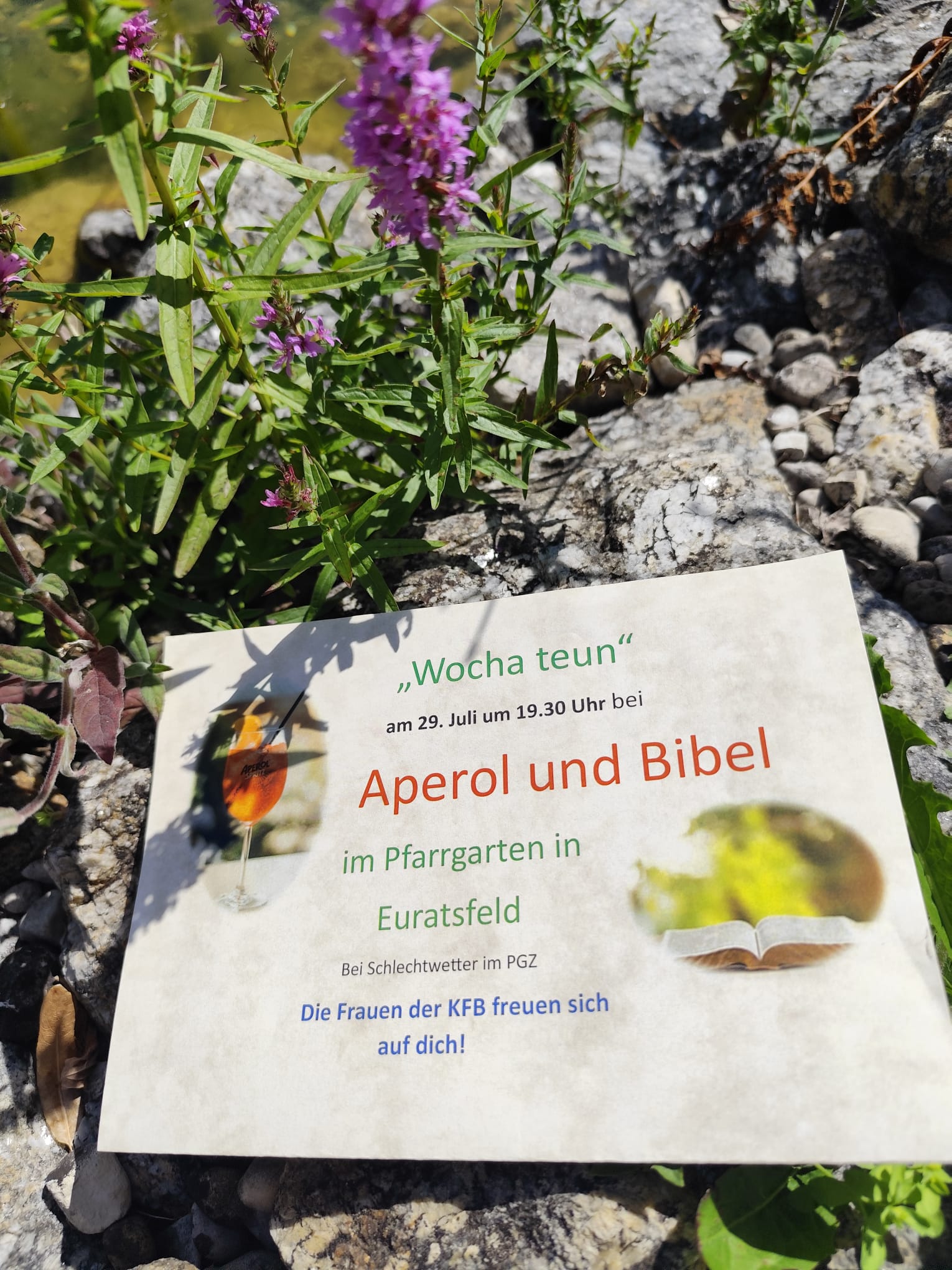Du betrachtest gerade „Wocha teun“ – bei Aperol und Bibel